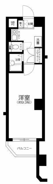 ステージファースト代々木(1K/7階)の間取り写真