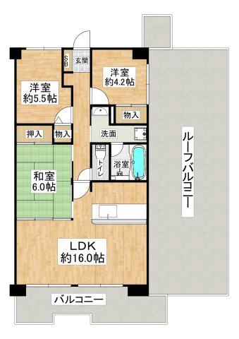 パレ清水が丘(3LDK/3階)の間取り写真