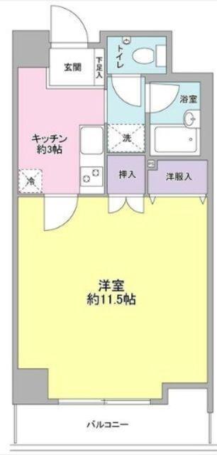ステーションサイドなかむら(1K/8階)の間取り写真