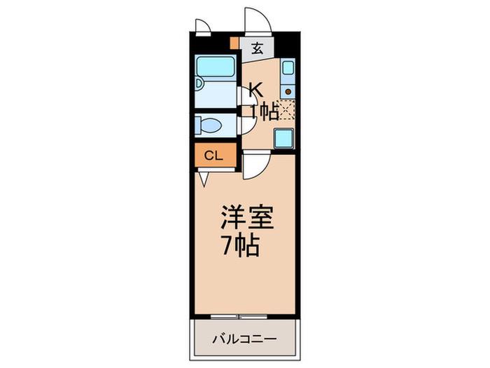 インペリアル六甲道(1K/4階)の間取り写真