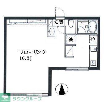 ORBIT代沢(ワンルーム/3階)の間取り写真