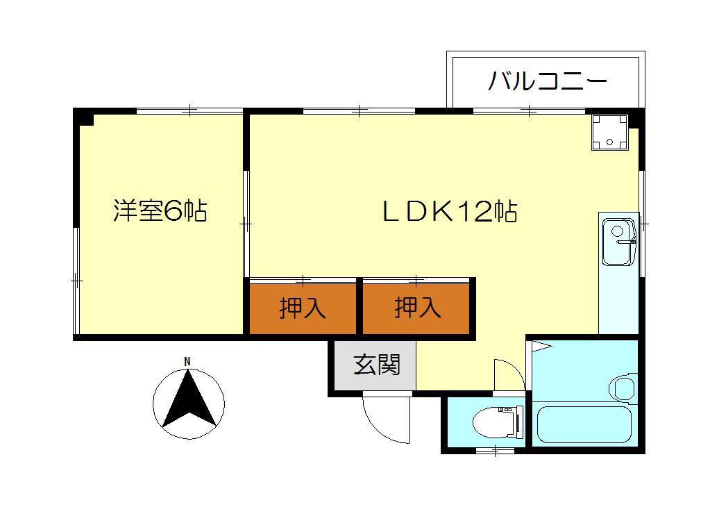 SE.BLD KUREKAIGAN(1LDK/4階)の間取り写真