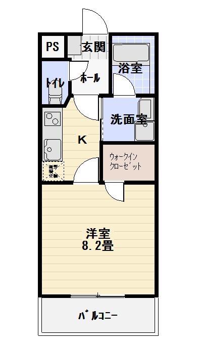 静岡鉄道静岡清水線 柚木駅(静岡鉄道) 徒歩7分 5階建 築7年(1K/5階)の間取り写真