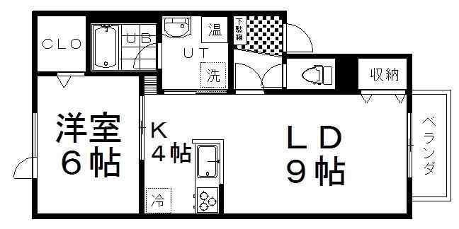 CUBEマンションII(1LDK/3階)の間取り写真