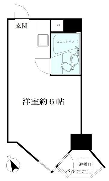 東京ベイビュウ(ワンルーム/8階)の間取り写真