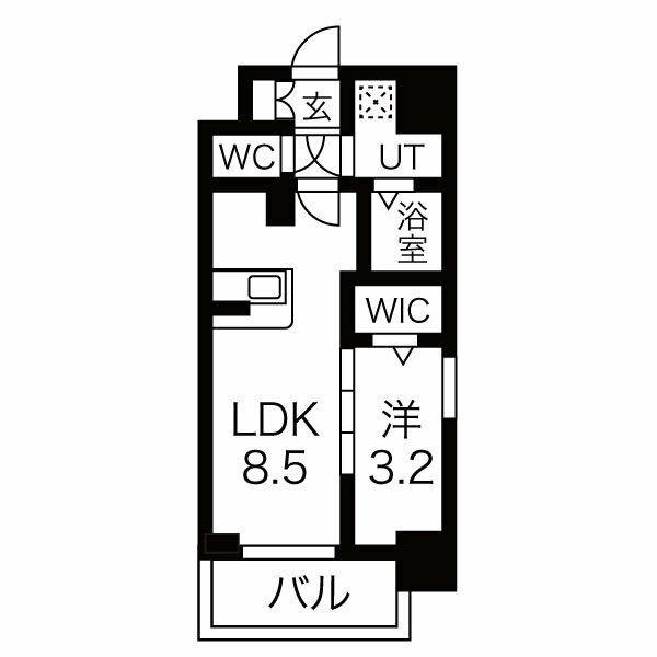 ファステート栄セントラル(1LDK/10階)の間取り写真