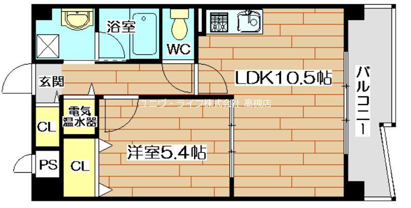 カンマキーノ(1LDK/6階)の間取り写真