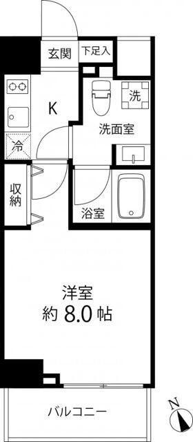 デルックス池袋(1K/12階)の間取り写真