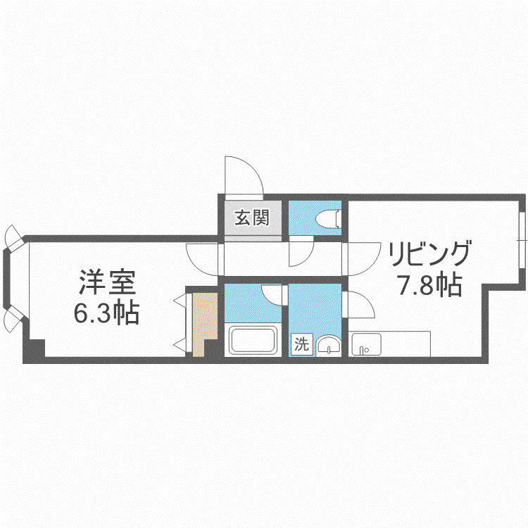 センチュリー32(1DK/2階)の間取り写真