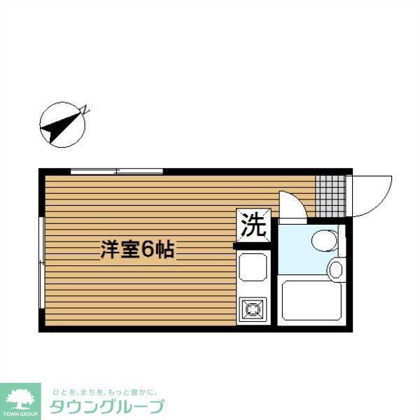 ラポール狛江(ワンルーム/2階)の間取り写真