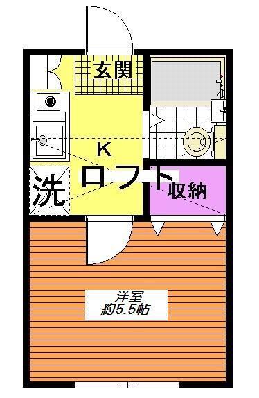 CITY37(1K/2階)の間取り写真