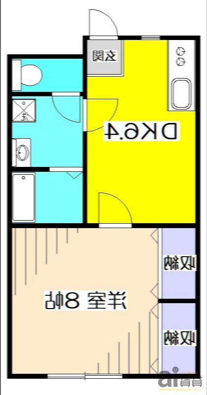 丸泰桜町ビル(1DK/2階)の間取り写真