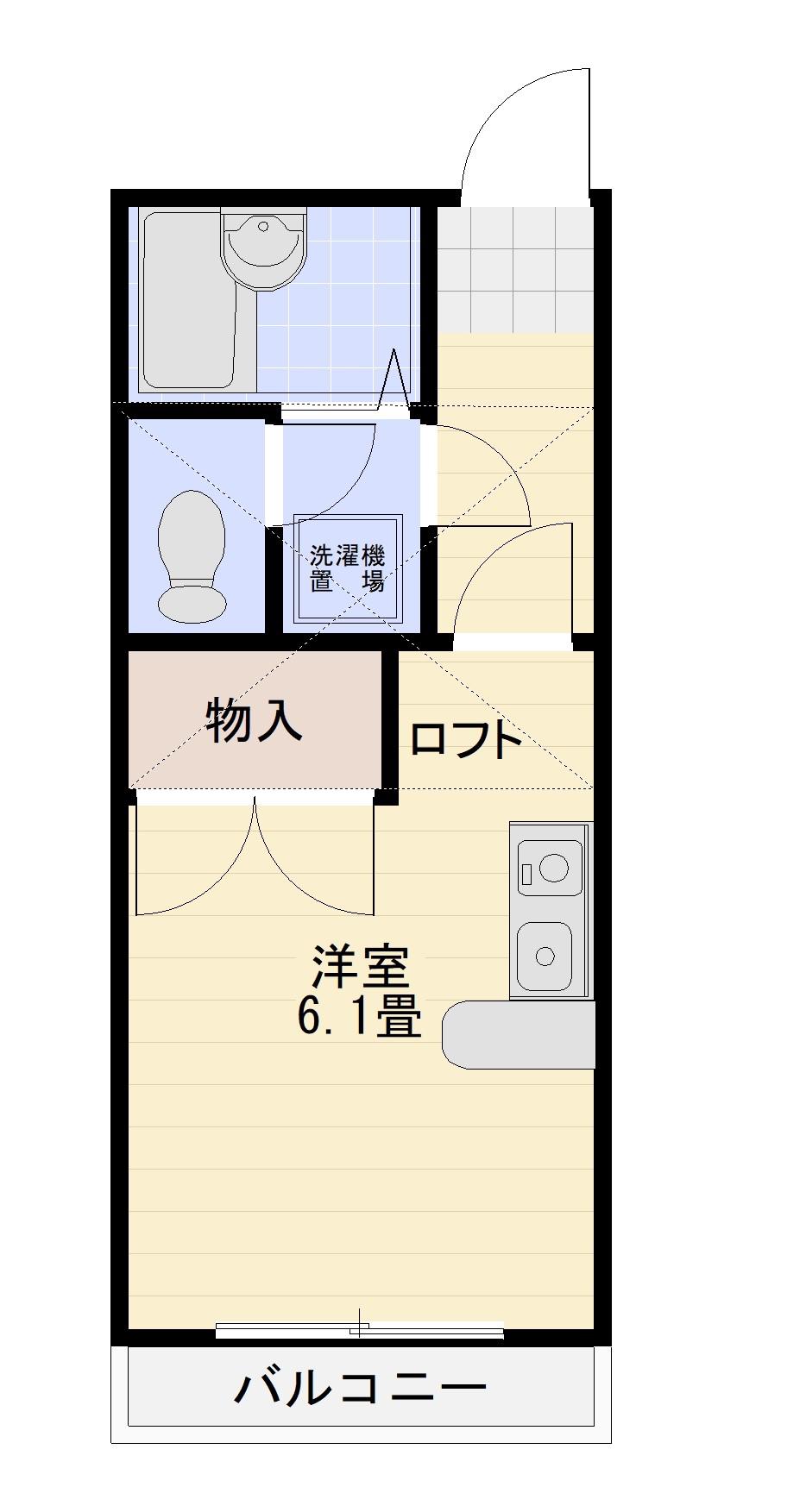 パルフェタムール(ワンルーム/2階)の間取り写真