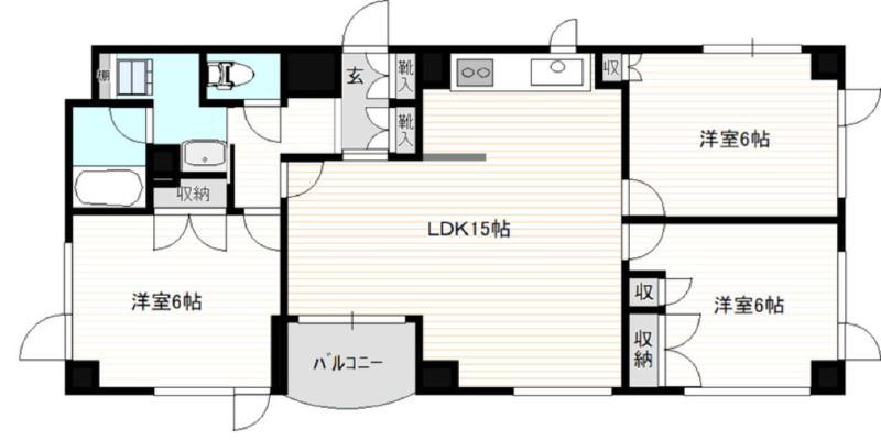 URBAN・STAGE上野(3LDK/8階)の間取り写真