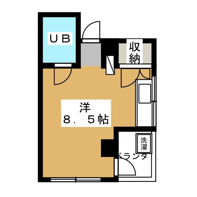 THビル(ワンルーム/2階)の間取り写真