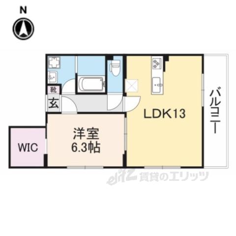 シャルレ17番館(1LDK/5階)の間取り写真