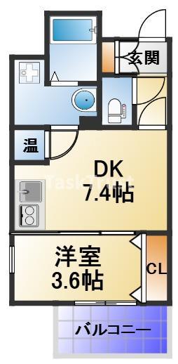 EIJU NISHIKUJO(1DK/2階)の間取り写真