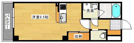 ソレイユ観音(ワンルーム/4階)の間取り写真