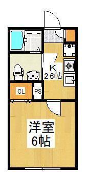 イーストピア秋津(1K/1階)の間取り写真