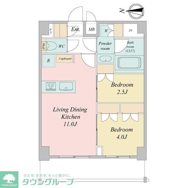 LIME RESIDENCE KAWAGUCHI イースト(2LDK/9階)の間取り写真