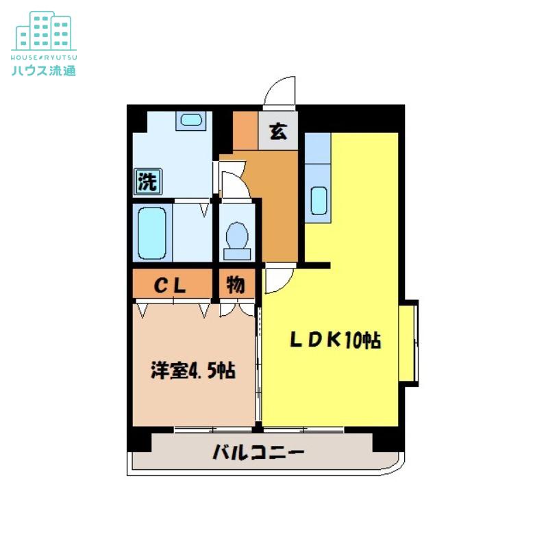 ステーションプラザ(1LDK/4階)の間取り写真