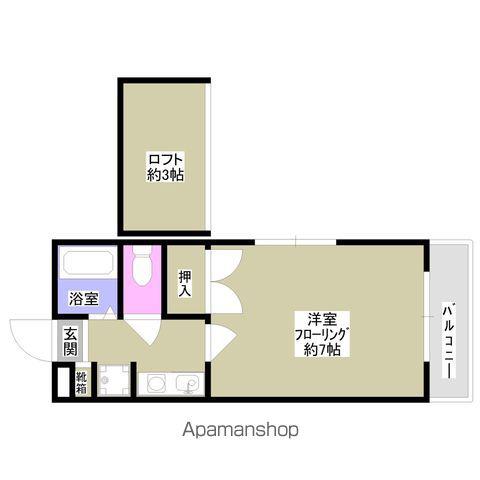 ドミールハウス(1K/2階)の間取り写真