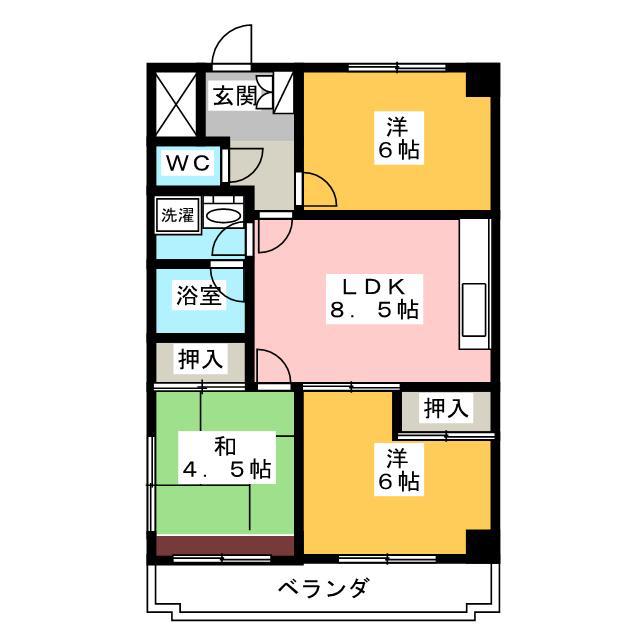 第5小池ビル(3LDK/5階)の間取り写真