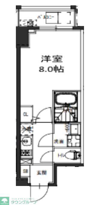 S-RESIDENCE駒込六義園(1K/13階)の間取り写真