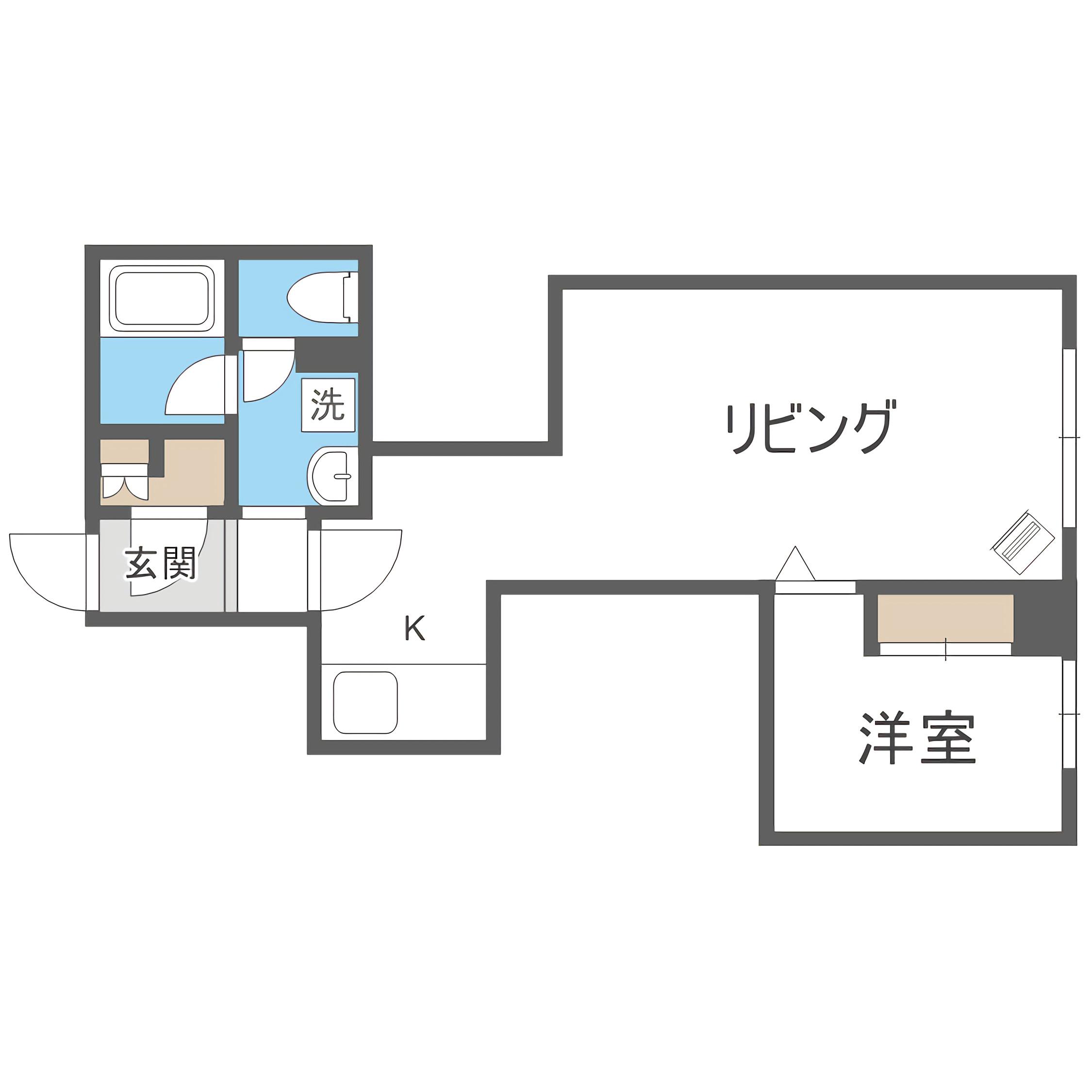 ハーネスビル美園(1LDK/3階)の間取り写真