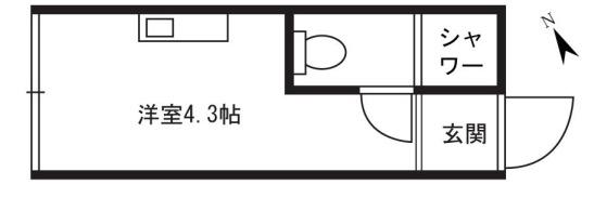セブンス新宿(ワンルーム/1階)の間取り写真