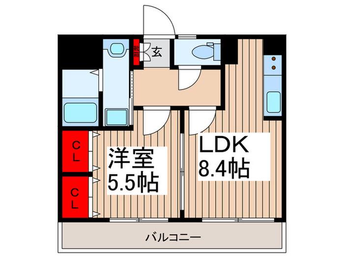 RIN NISHIKAWAGUCHI(1LDK/3階)の間取り写真