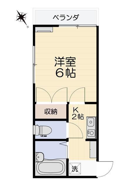 HANA HOUSE(1K/2階)の間取り写真