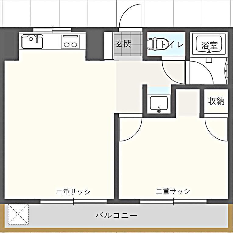 GRC OPUS MIYAKO(1LDK/4階)の間取り写真