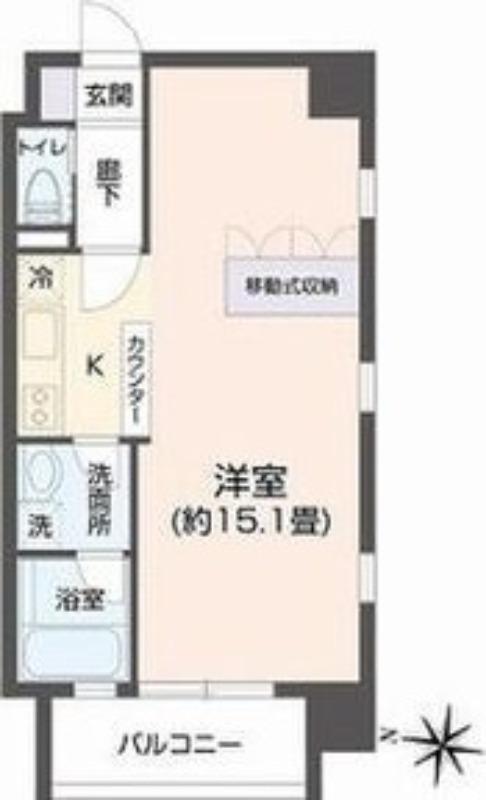 ヴィアーレ新寺(ワンルーム/3階)の間取り写真
