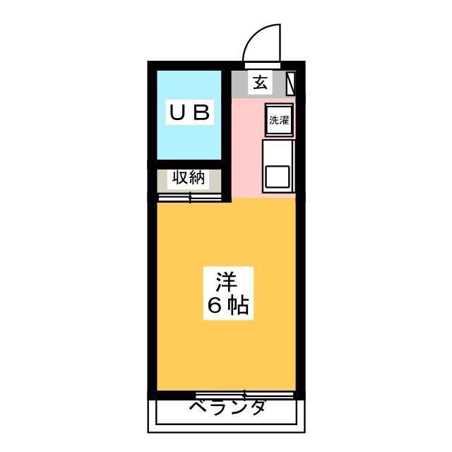 シェルブールB・A(ワンルーム/1階)の間取り写真