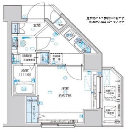 クラスタ大山(1K/4階)の間取り写真