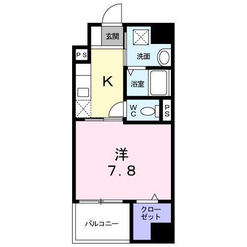 シュトラーレ 八日町(1K/3階)の間取り写真