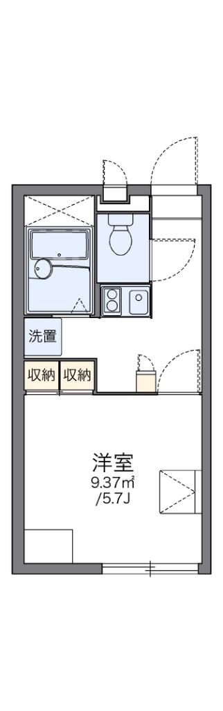 レオパレスOASIS(1K/1階)の間取り写真