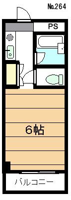 ウエスト(ワンルーム/1階)の間取り写真