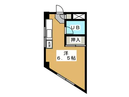 メゾンハラ(ワンルーム/2階)の間取り写真