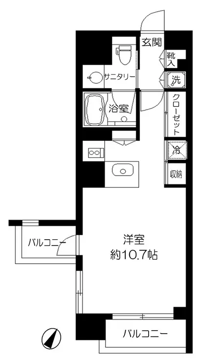 CATS原宿 7階階 間取り