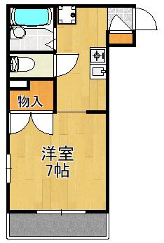 ダンデライオン(1K/1階)の間取り写真