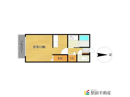 ヴィブレカプチーノ(ワンルーム/2階)の間取り写真