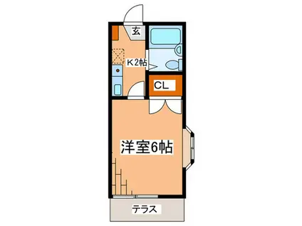C・C・C・MAYUMI(1K/1階)の間取り写真