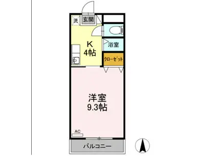 ネオカーサMAKI(1K/2階)の間取り写真