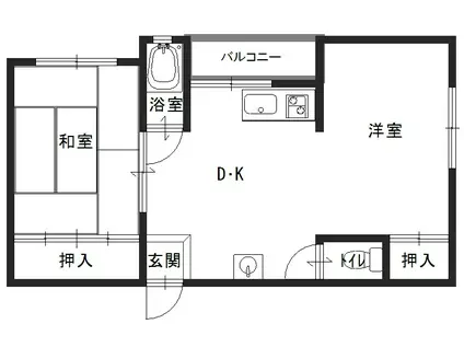 富士ハイツ(2DK/2階)の間取り写真