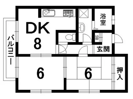 大塚マンション(2DK/2階)の間取り写真