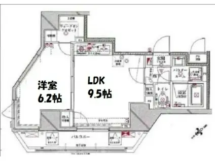 セジョリ駒込(1LDK/12階)の間取り写真