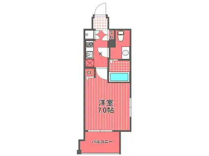 リライア西横浜(1K/8階)の間取り写真