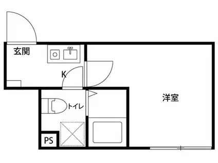 ソフィー川崎(1K/2階)の間取り写真
